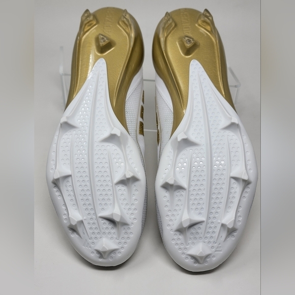 Adidas Adizero Electric Men's Size 8.5 White Gold Football Cleats IE4381 New - Picture 6 of 11